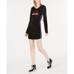 Starter Black Label Long Sleeve Hooded Dress Large
